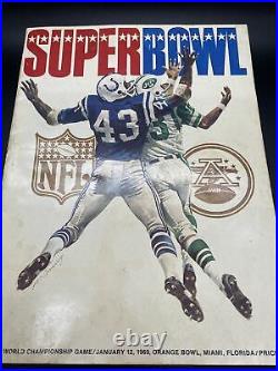 1969 SUPER BOWL 3 lll Football Program Namath Jets Colts + Parking Pass Ticket