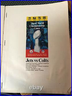 1969 Super Bowl 3 Program NY Jets/ Baltimore Colts/NFL