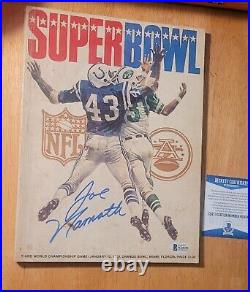 1969 Super Bowl III Original Program, Joe Namath MVP signed. Beckett cert