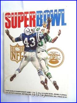 1969 Super Bowl III Unsigned Official Game Program Jets vs. Colts AFC vs. NFC