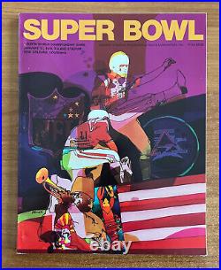 1970 NFL SUPER BOWL IV VINTAGE PROGRAM KANSAS CITY CHIEFS vs MINNESOTA VIKINGS