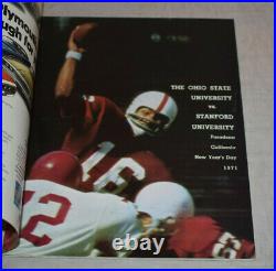 1971 Rose Bowl Program Ohio State Vs. Stanford Football Collectible Jim Plunkett