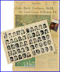 1971 Super Bowl Program+ticket Auto Colts Team Signed Unitas+cossell+ali Jsa/dna