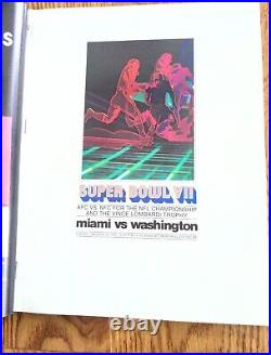 1972-73 NFL SUPER BOWL VII PROGRAM WASHINGTON REDSKINS MIAMI DOLPHINS + Allen