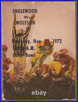 1972 ENGLEWOD vs WOLFSON HIGH SCHOOL FOOTBALL Program GATOR BOWL Jacksonville