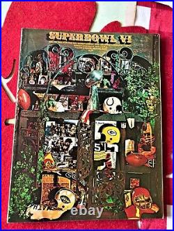 1972 Super Bowl VI 6 Program Dallas Cowboys Dolphins Mvp Roger Staubach Hi Grade