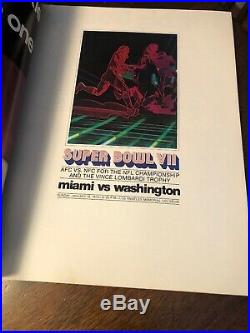1973 Redskins vs Dolphins Super Bowl SB VII 7 Program Dolphins Undefeated Season