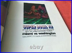 1973 Super Bowl VII Football Program Miami Dolphins vs. Washington Redskins EX +