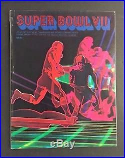 1973 Super Bowl VII Program 1972 Miami Dolphins Perfect Season NrMt Condition
