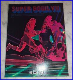 1973 Super Bowl VII Ticket Signed NFL MVP Larry Brown Near Mint Program Dolphins
