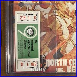 1976 9th Annual Peach Bowl UNC Tar Here vs UK Kentucky Wildcats Program & Ticket