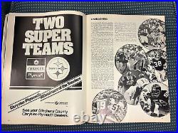 1976 AFC Championship Game Program Pittsburgh Steelers Super Bowl X