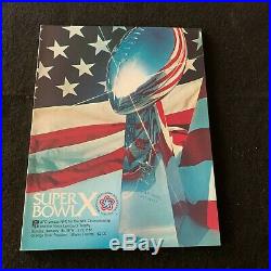 1976 Super Bowl X Program Pittsburgh Steelers VS Dallas Cowboys NFL Football NIC