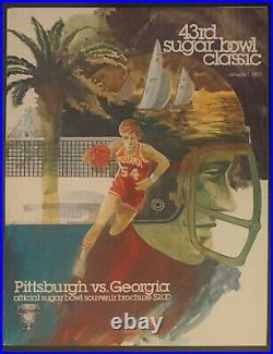 1977 43rd Annual Sugar Bowl Classic Football Game Program Pittsburgh vs Georgia