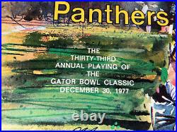 1977 GATOR BOWL PROGRAM 33rd ANNUAL CLEMSON TIGERS vs PITT PANTHERS EX Cond