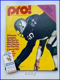 1977 TICKET STUB & PROGRAM Steelers @ Broncos -Super Bowl Season Nov. 6, 1977
