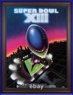 1979 Steelers vs Cowboys Framed 36x48 Canvas Super Bowl XIII Program