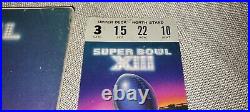 1979 Super Bowl XIII Pittsburgh Steelers Dallas Cowboys Program & Ticket Stub