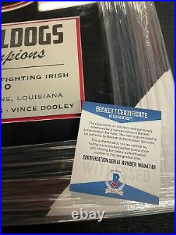 1980 Georgia Bulldogs Signed Vince Dooley 1981 Sugar Bowl Program & Ticket Piece