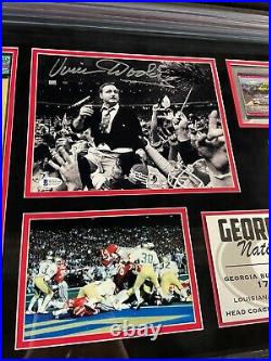 1980 Georgia Bulldogs Signed Vince Dooley 1981 Sugar Bowl Program & Ticket Piece