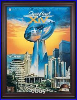 1980 Steelers vs Rams Framed 36 x 48 Canvas Super Bowl XIV Program