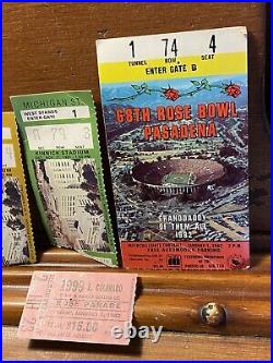 1980s Iowa Hawkeyes Football Lot Ticket Stubs Programs Souvenirs Rose Peach Bowl