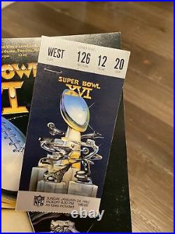1982 Super Bowl XVI San Francisco 49ers Vs Cincinnati Bengals Ticket & Program