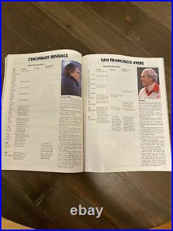 1982 Super Bowl XVI San Francisco 49ers Vs Cincinnati Bengals Ticket & Program