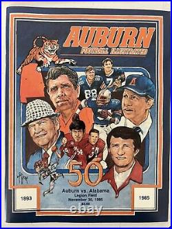 1985 Auburn Football Programs Bo Jackson ENTIRE SEASON including Cotton Bowl