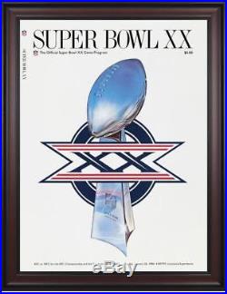 1986 Bears vs Patriots Framed 36 x 48 Canvas Super Bowl XX Program Fanatics
