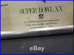 1986 Super Bowl XX CHICAGO Bears NEW ENGLAND Patriots Ticket STUB PROGRAM COVER