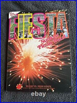 1987 Fiesta Bowl Miami Vs Penn St National Championship Program Nice Grade M323