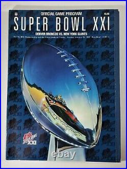 1987 Super Bowl XXI Pasadena Rose Bowl Game Program Afc Vs. Nfc