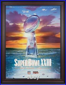 1989 49ers vs Bengals 36x48 Framed Canvas Super Bowl XXIII Program