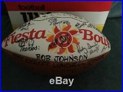 1992 Fiesta Bowl autographed football, program and lucite memorabilia