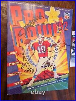 1992 Pro Bowl Program Signed Troy Aikman Emmitt Smith Michael Irvin JSA