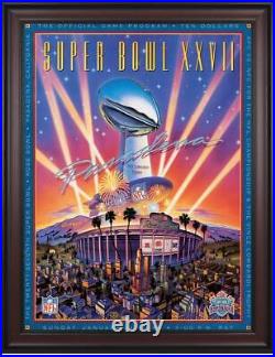 1993 Cowboys vs Bills 36x48 Framed Canvas Super Bowl XXVII Program Fanatics