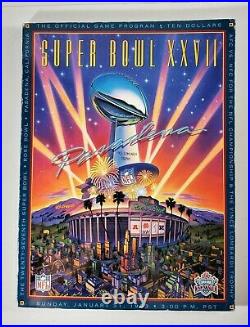 1993 Super Bowl XXVII Pasadena Game Program Afc Vs. Nfc