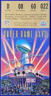 1993 Super Bowl XXVII Program + Game Ticket NFL Football Bills vs Cowboys