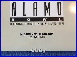 1995 Alamo Bowl Football Game Program University Michigan vs Texas A&M
