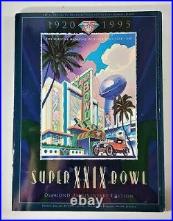 1995 Super Bowl XXIX Miami Game Program Afc Vs. Nfc