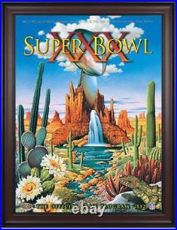 1996 Cowboys vs Steelers Framed 36x48 Canvas Super Bowl XXX Program