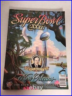1997 Super Bowl XXXI New Orleans Game Program Pete Rozelle Afc Vs. Nfc