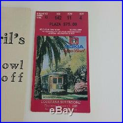 1998 Sugar Bowl Game Ticket Stubs Florida State Ohio State Program Book Menu Vtg