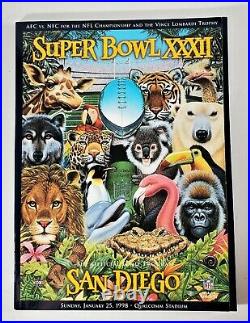 1998 Super Bowl XXXII San Diego Game Program Afc Vs. Nfc
