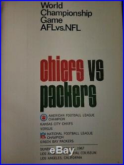 1st Super Bowl Chiefs Vs Packers Program January 15, 1967 GOOD CONDITION