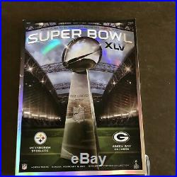 2 2011 Super Bowl XLV tickets Packers vs Pittsburgh Steelers Program & Bagtag