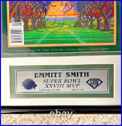 2 Emmitt Smith Signed Super Bowl Programs Ltd Edition XXVIII, XXX Dallas Cowboys