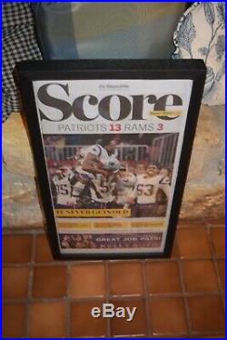 2 New England Patriots Original Framed Newspaper Boston Globe Super Bowl 53