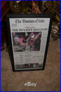 2 New England Patriots Original Framed Newspaper Boston Globe Super Bowl 53